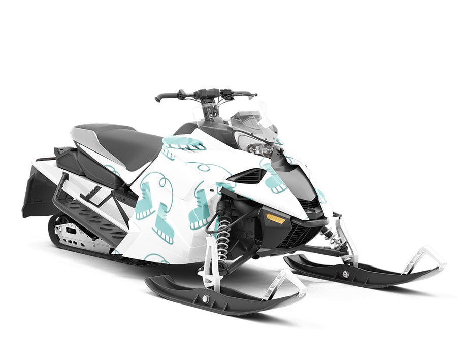 Blue Skates Sport Custom Wrapped Snowmobile