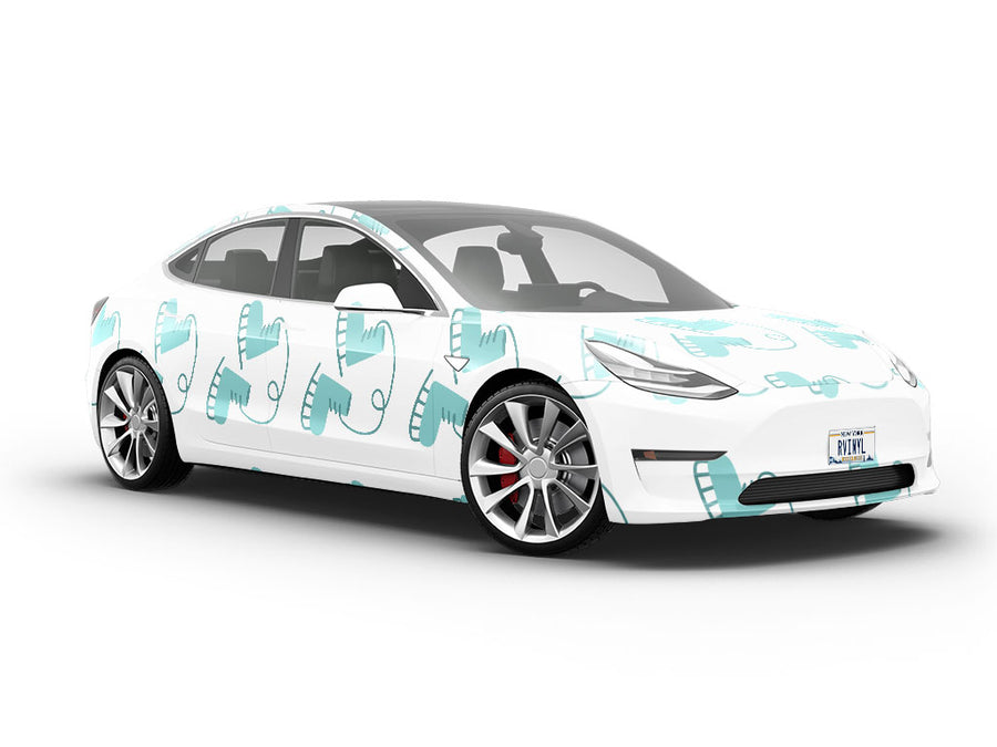 Blue Skates Sport Vehicle Vinyl Wrap