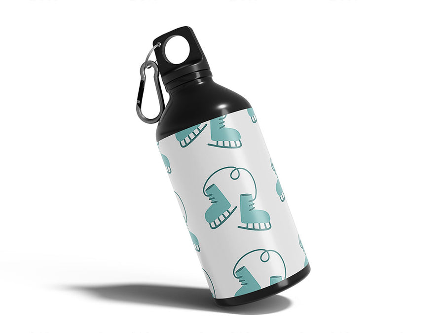 blue skates sport Water Bottle DIY Stickers