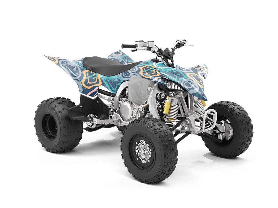 Blue Smiles Graffiti ATV Wrapping Vinyl