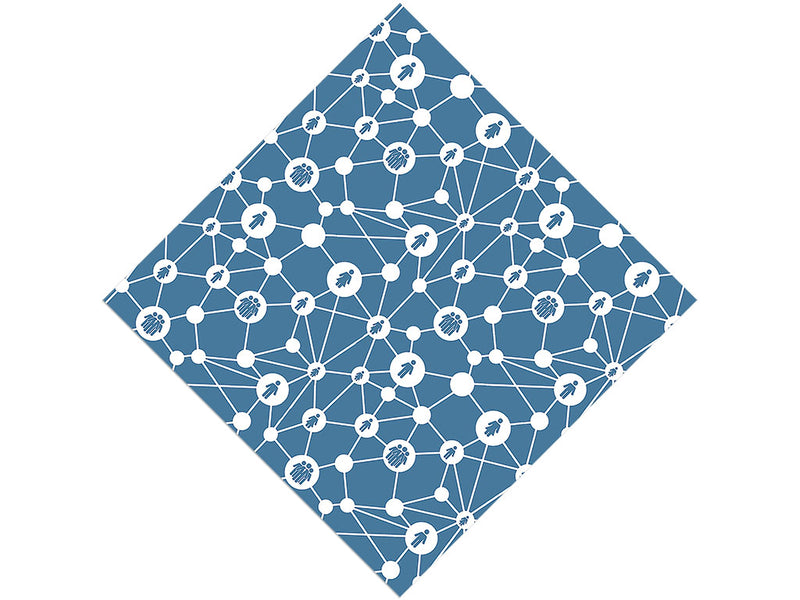 Blue Social Technology Vinyl Wrap Pattern
