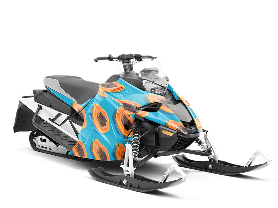 Blue Solo Fruit Custom Wrapped Snowmobile