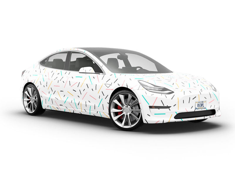 Blue Sprinkles Abstract Vehicle Vinyl Wrap