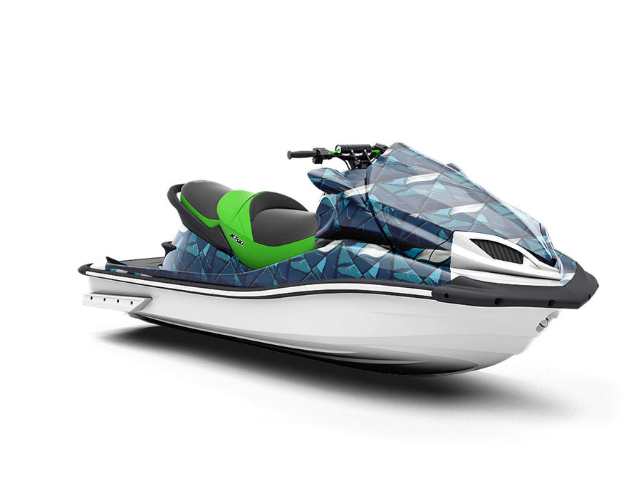 Blue Square Tile Jet Ski Vinyl Customized Wrap