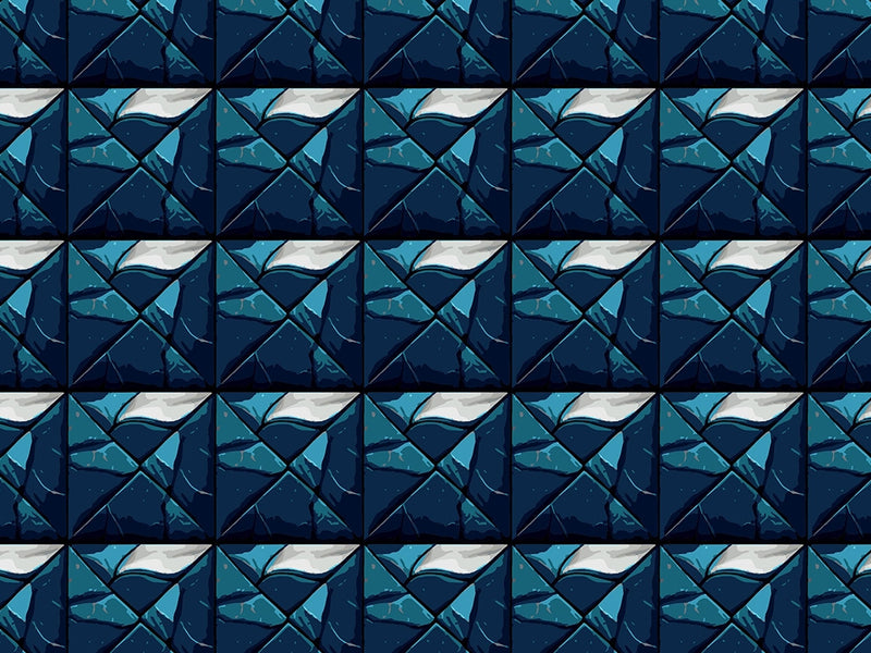 Blue Square Tile Vinyl Wrap Pattern~Rwraps Series 914 Digitally Printed Vinyl Wrap~0