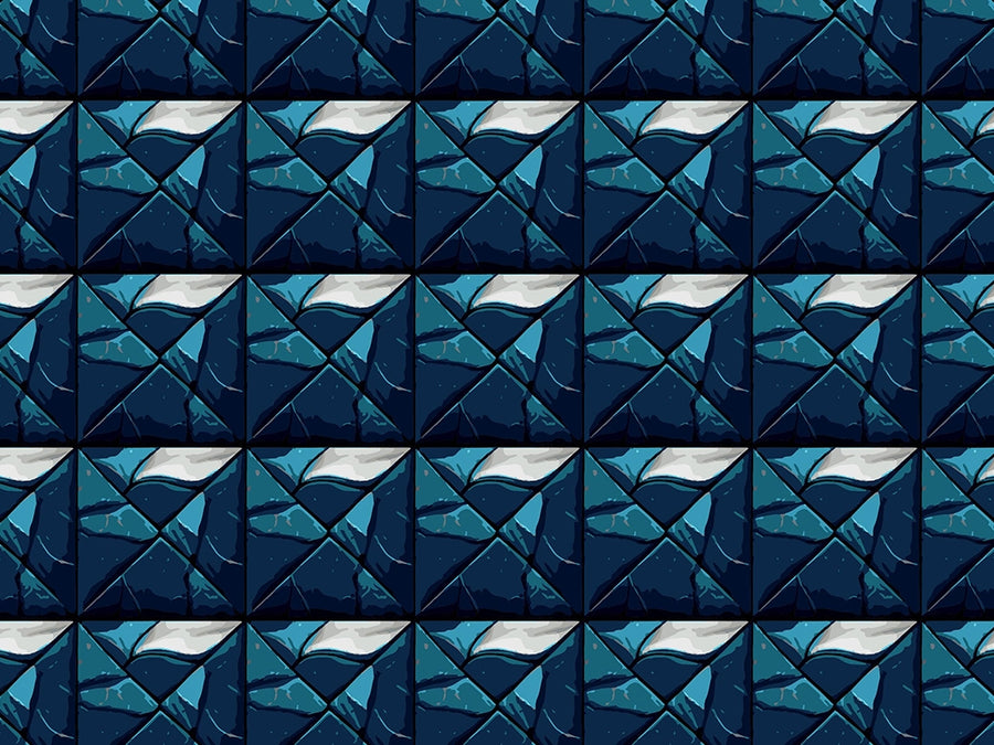 Blue Square Tile Vinyl Wrap Pattern~Rwraps Series 914 Digitally Printed Vinyl Wrap~0
