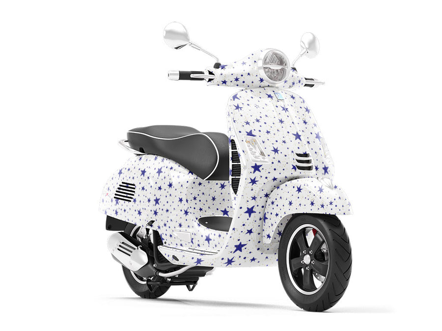 Blue Starlight Astrology Vespa Scooter Wrap Film
