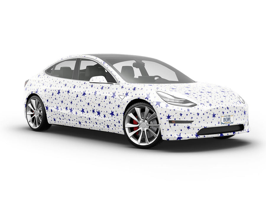 Blue Starlight Astrology Vehicle Vinyl Wrap