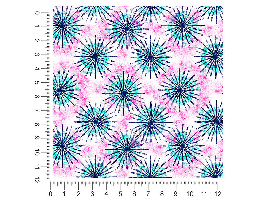 blue sunshine tie dye 1ft x 1ft Craft Sheets