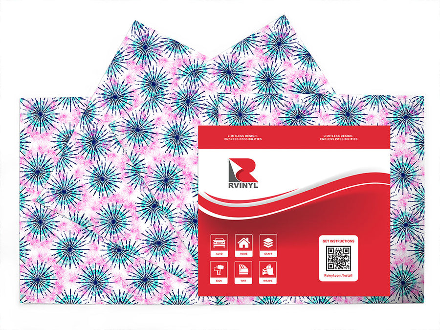 blue sunshine tie dye Craft Vinyl Sheet Pack