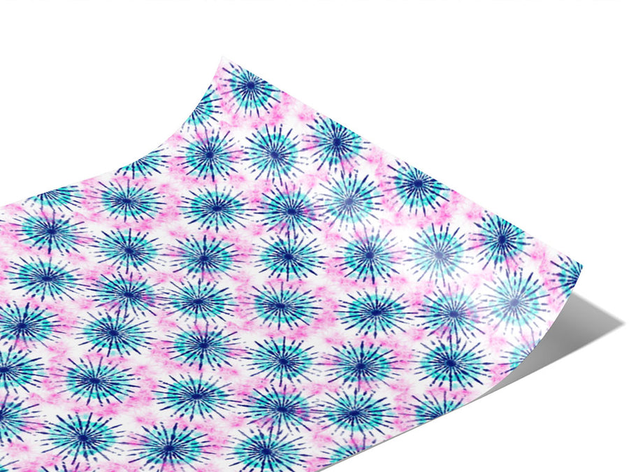 Blue Sunshine Tie Dye Vinyl Wraps~Rwraps Series 914 Digitally Printed Vinyl Wrap~0