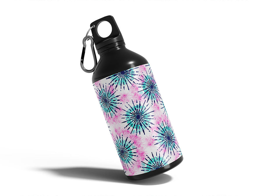 blue sunshine tie dye Water Bottle DIY Stickers