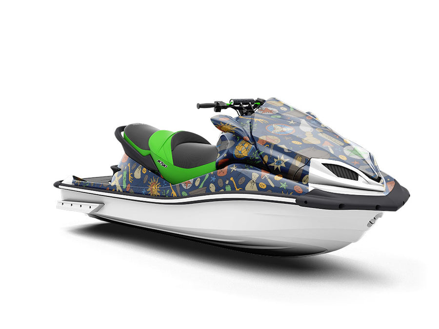 Blue Tails Witch Jet Ski Vinyl Customized Wrap