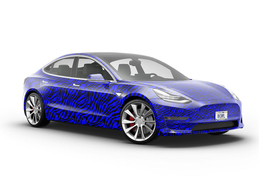 Blue Tiger Vehicle Vinyl Wrap