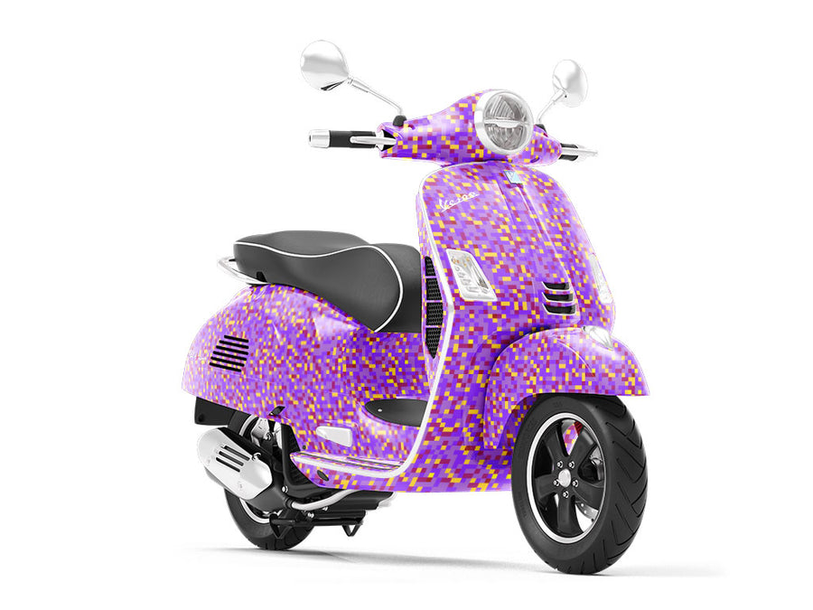 Blue Violet Pixel Vespa Scooter Wrap Film