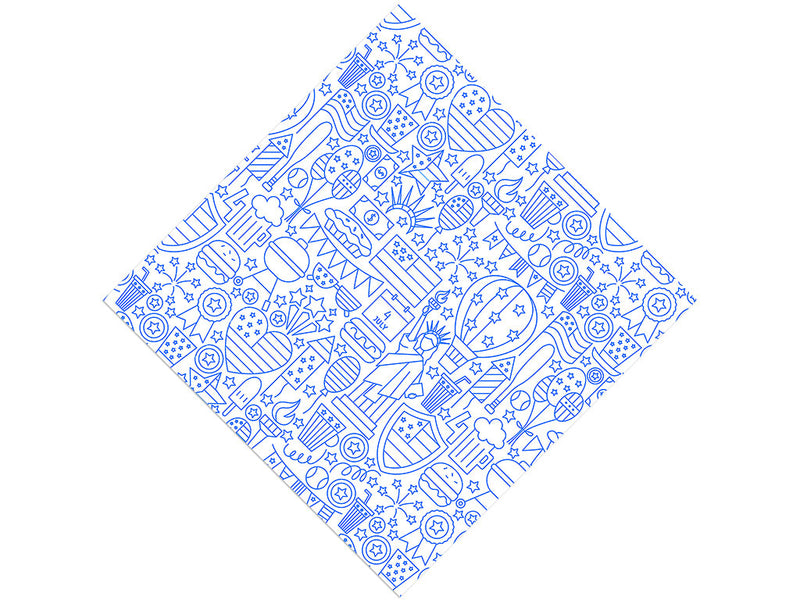 Blue York Americana Vinyl Wrap Pattern