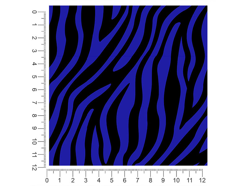 blue zebra animal print 1ft x 1ft Craft Sheets