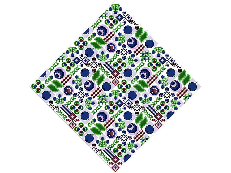 Blueberries Abound Mosaic Vinyl Wrap Pattern