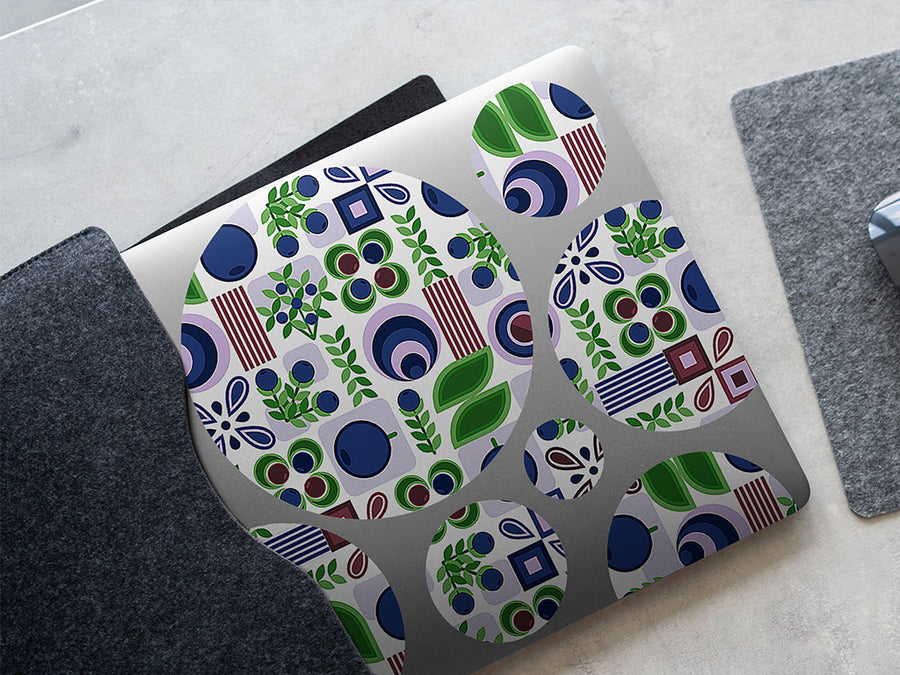 blueberries abound mosaic DIY Laptop Stickers