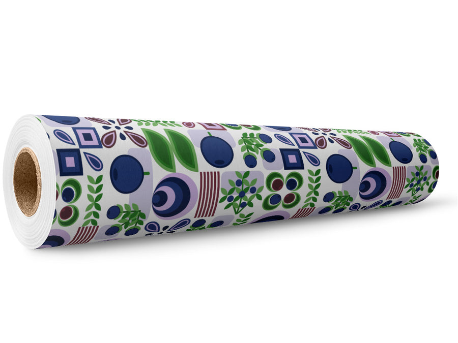 Blueberries Abound Mosaic Wrap Film Wholesale Roll~Rwraps Series 914 Digitally Printed Vinyl Roll~5
