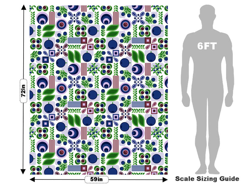 Blueberries Abound Mosaic Vehicle Wrap Scale~Rwraps Series 914 Blueberries Abound Mosaic Measurements~1
