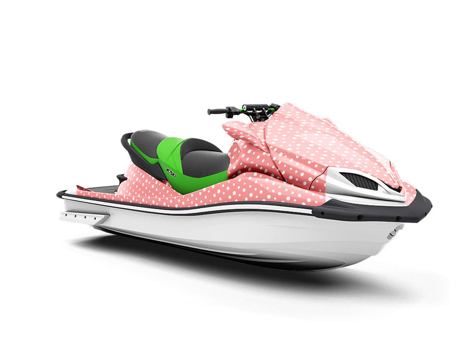 Blush Pink Polka Dot Jet Ski Vinyl Customized Wrap