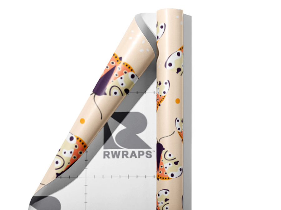 Blushing Arctiid Bug Wrap Film Sheets~Rwraps Series 914 Blushing Arctiid Bug Scrolled Sheet~3