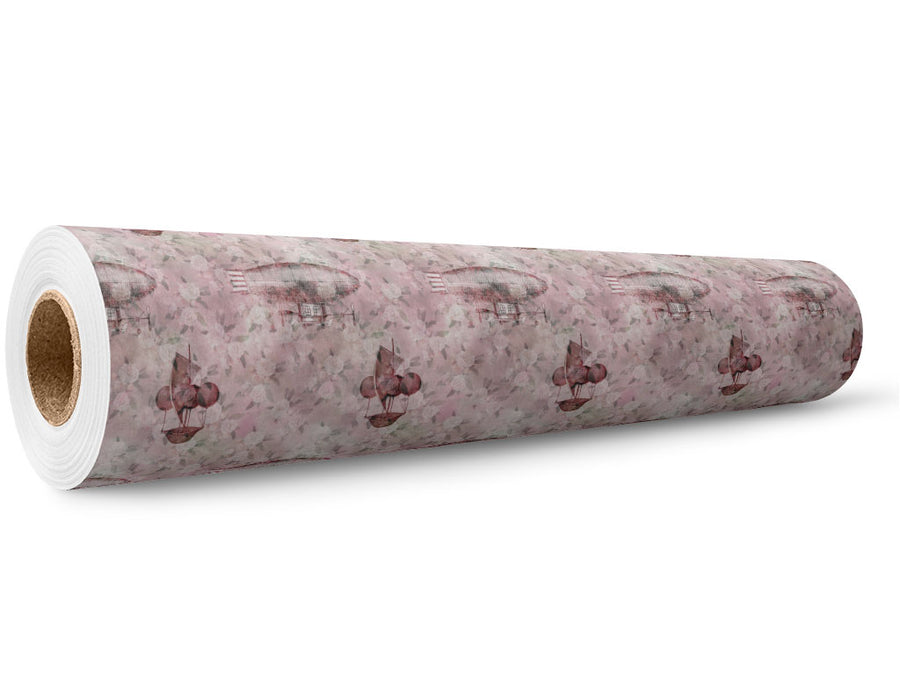Blushing Dirigibles Steampunk Wrap Film Wholesale Roll~Rwraps Series 914 Digitally Printed Vinyl Roll~5