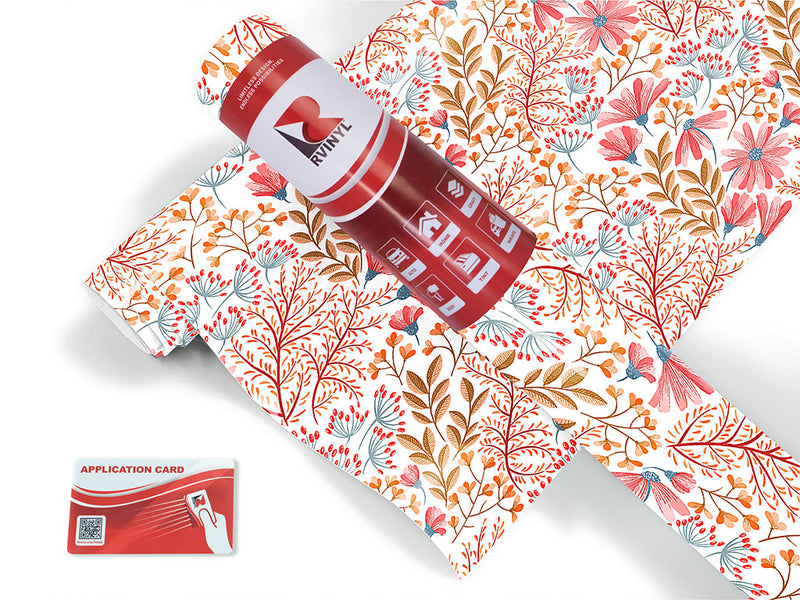 blushing foliage floral Craft Vinyl Roll