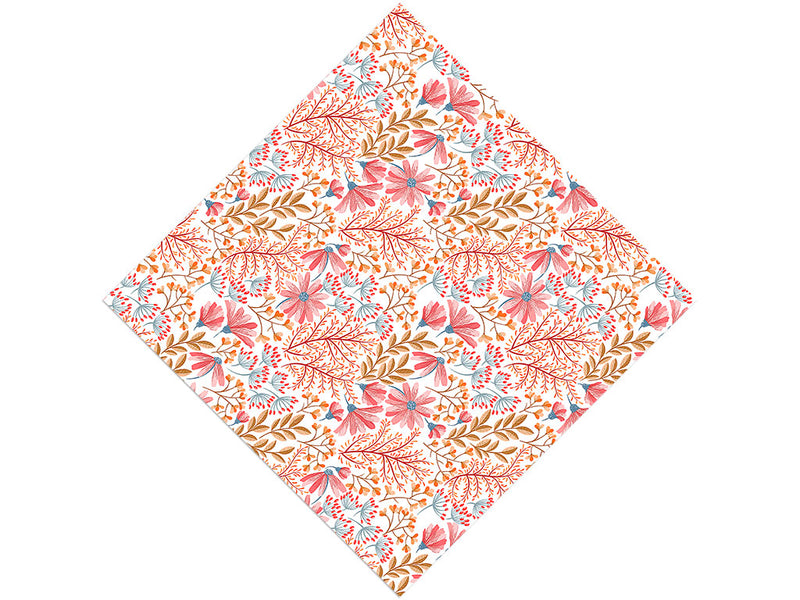 Blushing Foliage Floral Vinyl Wrap Pattern