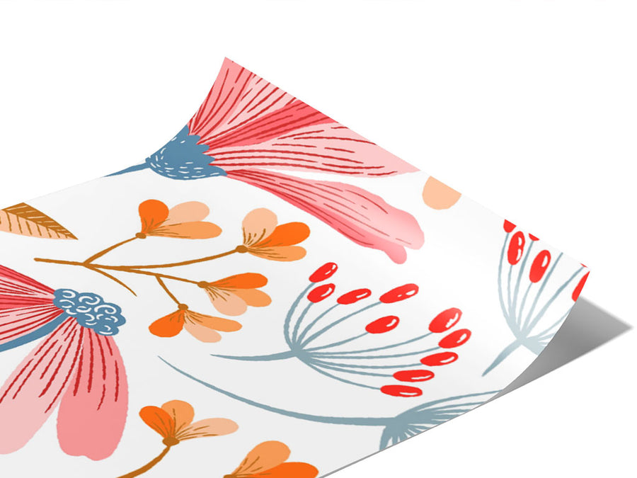 Blushing Foliage Floral Vinyl Wraps~Rwraps Series 914 Digitally Printed Vinyl Wrap~0