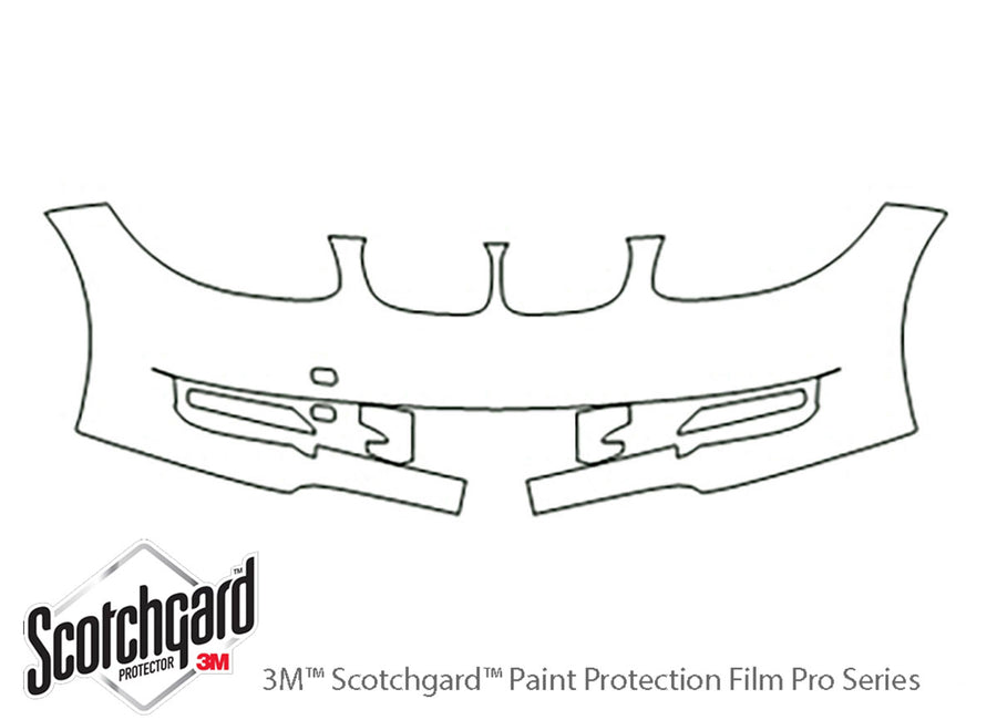 1-series 3M Clear Bra Bumper Precut PPF Diagram