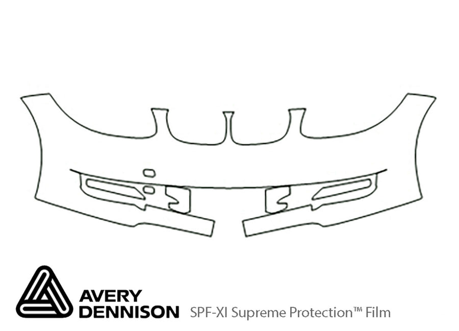 1-series Avery Dennison Clear Bra Bumper Precut PPF Diagram