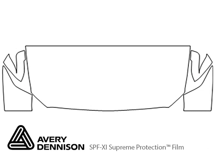 2-series Avery Dennison Clear Bra Hood Precut PPF Diagram