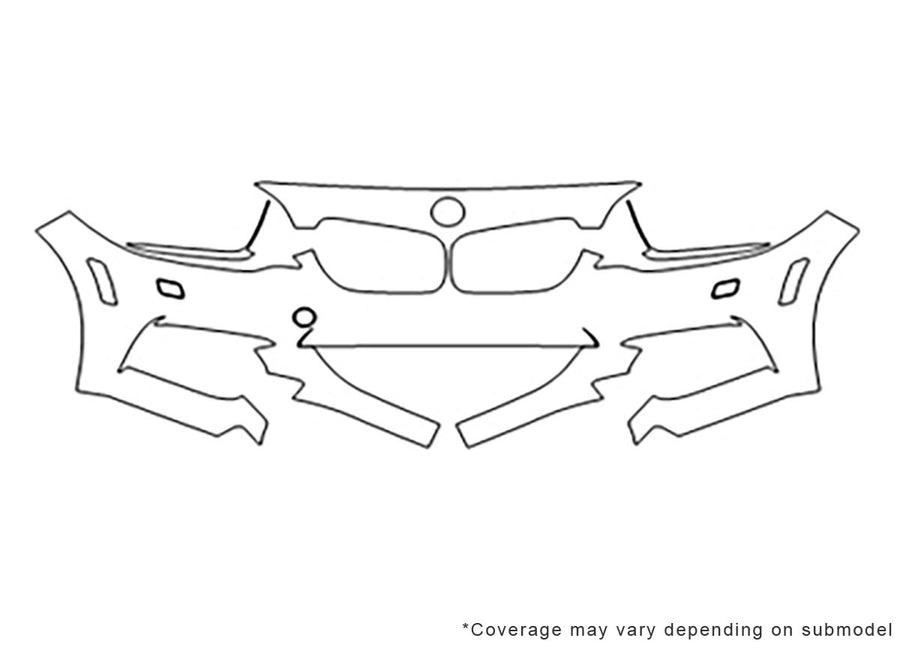 2-series 3M Clear Bra Bumper Precut PPF Diagram