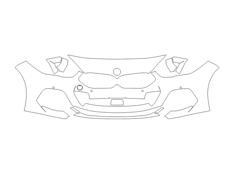 2-series 3M Clear Bra Bumper Precut PPF Diagram