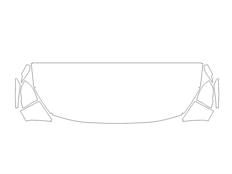 2-series 3M Clear Bra Hood Precut PPF Diagram