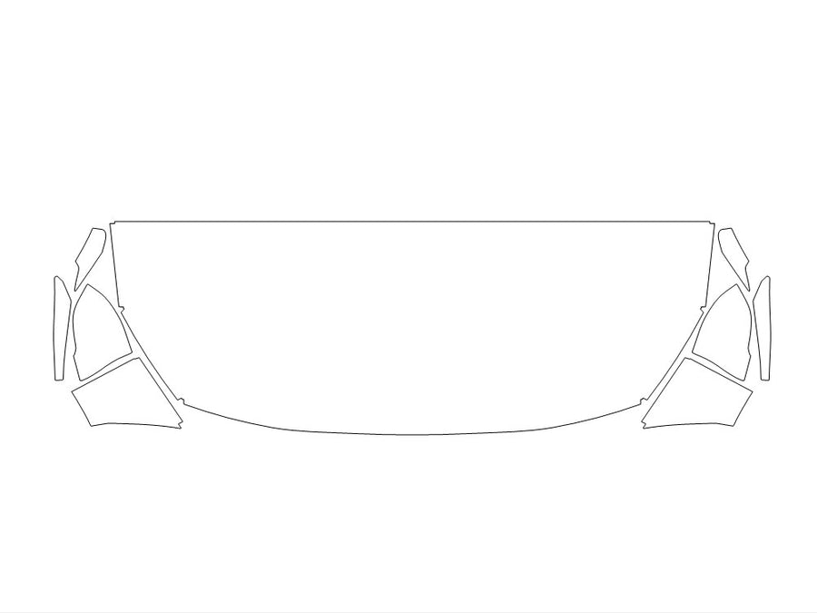 2-series 3M Clear Bra Hood Precut PPF Diagram
