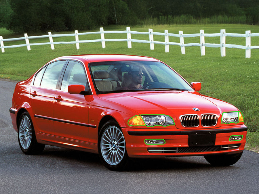 bmw 3-series 1999-2001 (sedan / wagon) Headlight Protection Installation Location