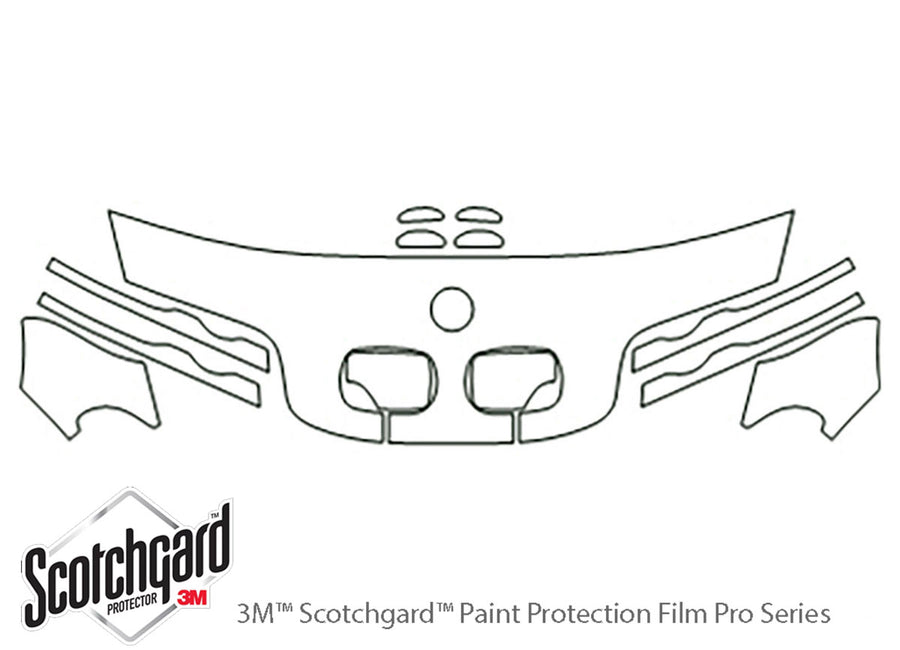 3-series 3M Clear Bra Hood Precut PPF Diagram