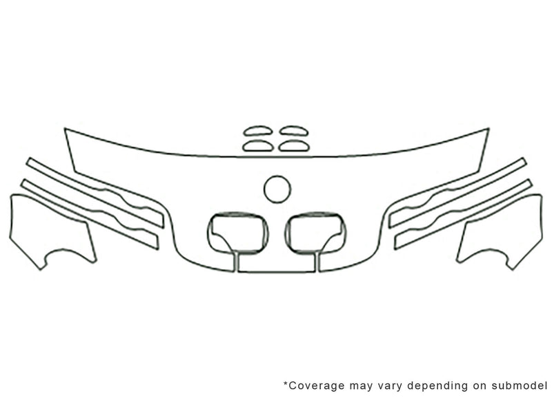 3-series Avery Dennison Clear Bra Hood Precut PPF Diagram