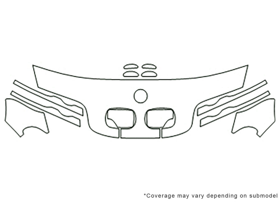3-series Avery Dennison Clear Bra Hood Precut PPF Diagram