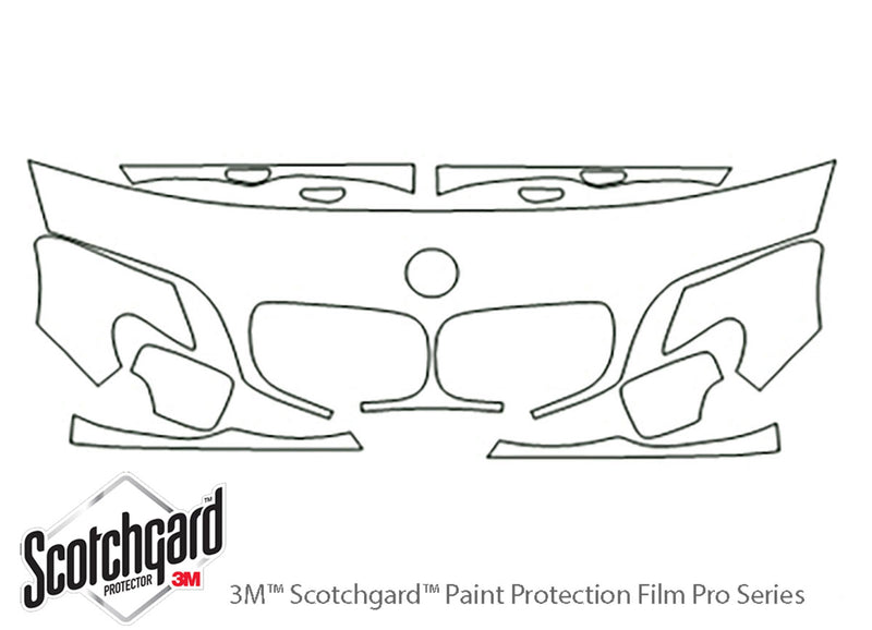 3-series 3M Clear Bra Hood Precut PPF Diagram
