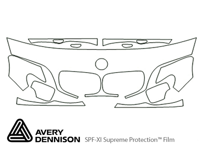 3-series Avery Dennison Clear Bra Hood Precut PPF Diagram