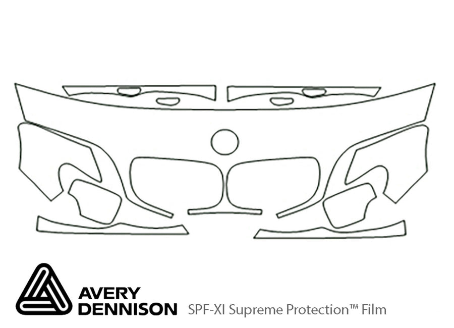 3-series Avery Dennison Clear Bra Hood Precut PPF Diagram