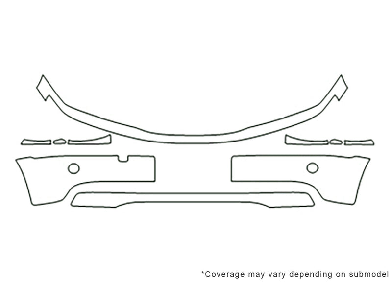3-series Avery Dennison Clear Bra Bumper Precut PPF Diagram