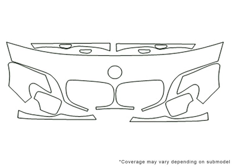 3-series Avery Dennison Clear Bra Hood Precut PPF Diagram