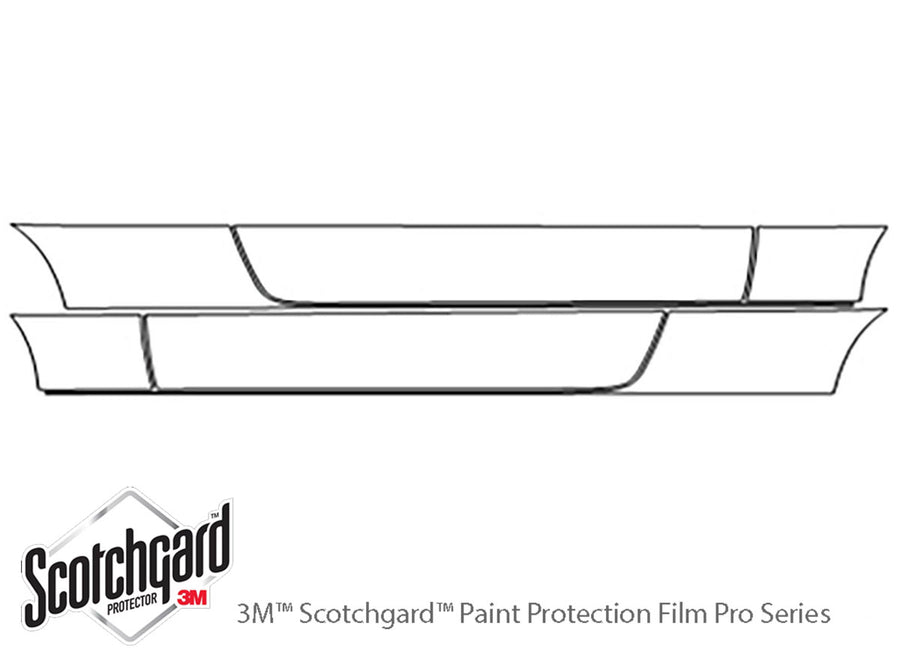 3-series 3M Clear Bra Door Cup Precut PPF Diagram