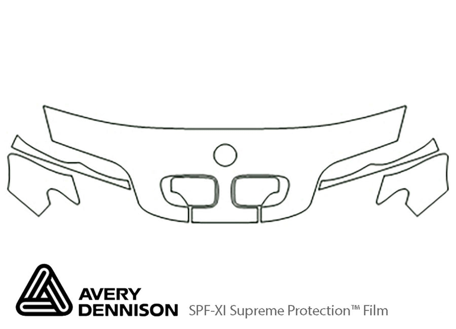 3-series Avery Dennison Clear Bra Hood Precut PPF Diagram