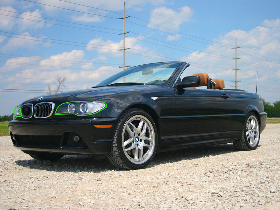 bmw 3-series 2004-2006 (coupe) Headlight Protection Installation Location